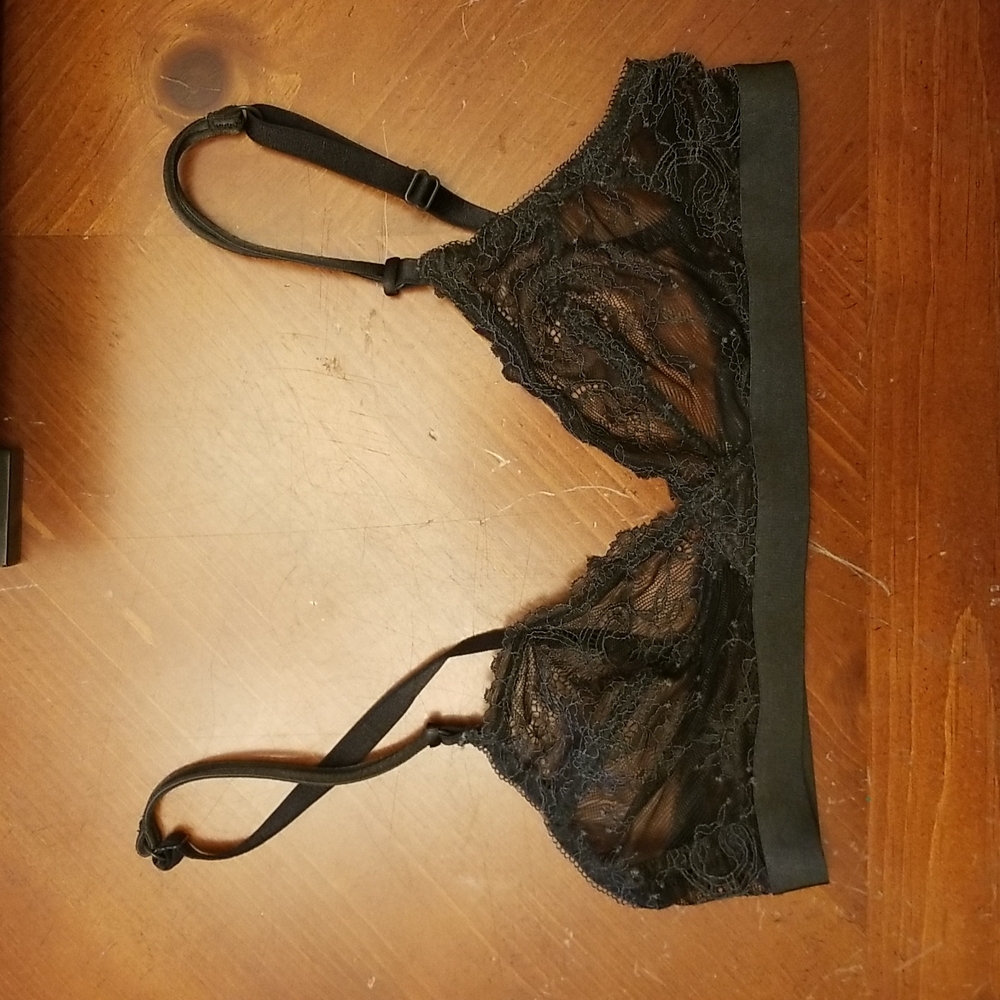 Gap Body Lace Bralette Gray Sz XS